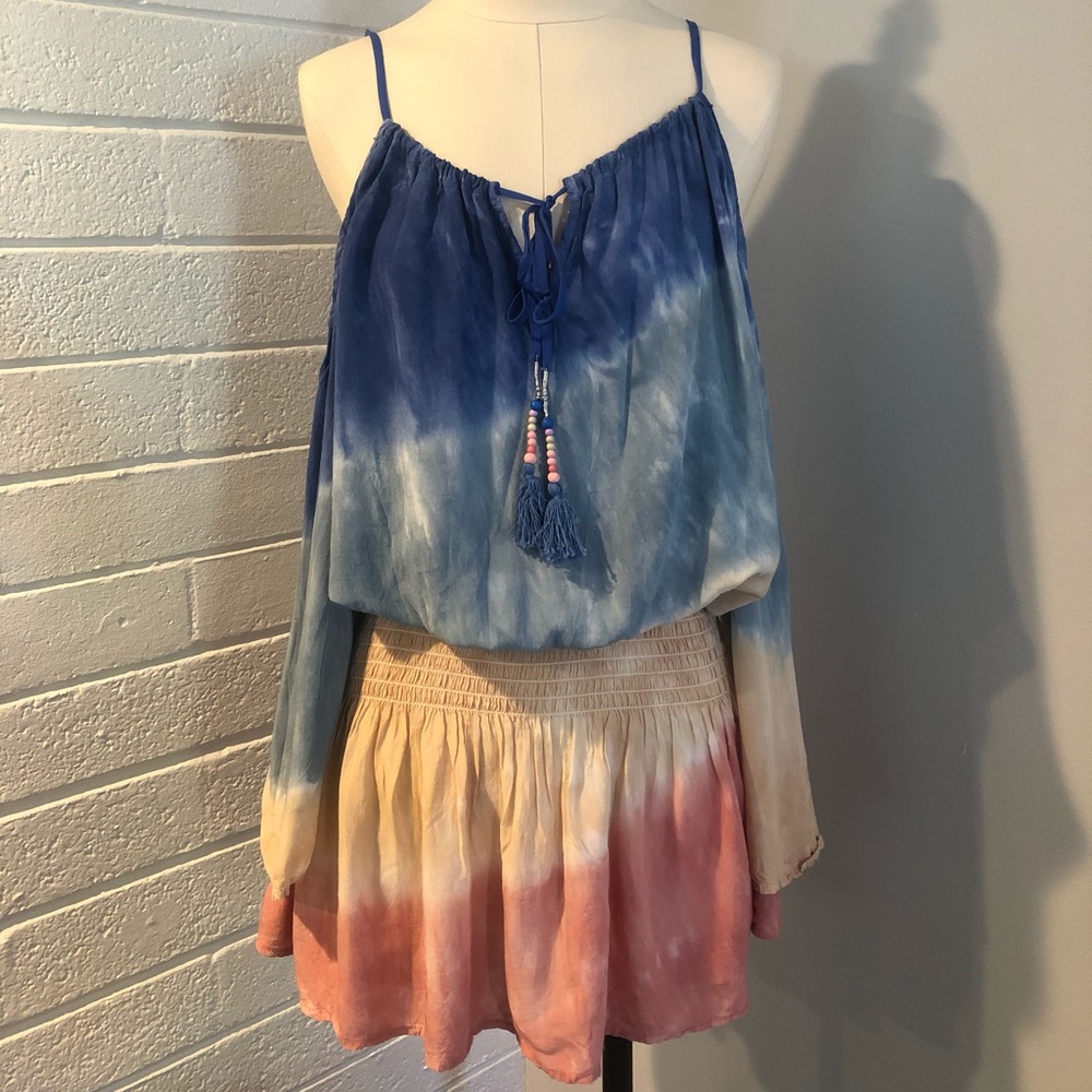 NEW Surf Gypsy Tie Dye Bell Sleeve Dress